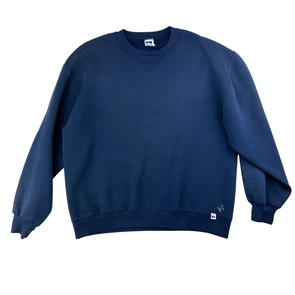 Russell Athletic Sweatshirt Mens Large Navy Blue Crewneck VTG 90s Made in USA L